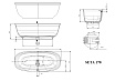 Ванна из искусственного камня Plumberia Selection Seta 170BO 170x75 см белый матовый