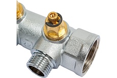 Регулирующий коллектор STOUT 1, 4 отвода 1/2 плоское уплотнение SMB-6849-011204 RG008UJF325839