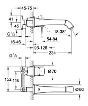 Смеситель для раковины Grohe Grandera 19930000 внешняя часть