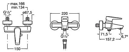 Смеситель для ванны Roca Esmai 5A0231C00