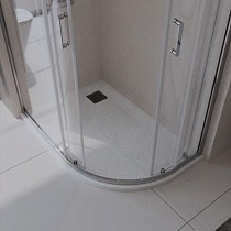 Поддон для душа BelBagno TRAY-MR-UNO-RH-120/90-550-35-W-L-NO 120x90 четверть круга, левый, накладка черный
