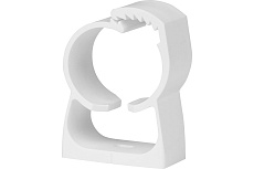 Крепеж-клипса для трубы с фиксатором ЕВРОПАРТНЕР PDF 20-25 мм, белая, 12 шт. 50002 D