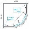 Душевой уголок BelBagno DUE-R-2-80-C-Cr 80x80 прозрачный, хром