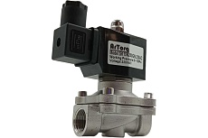 Соленоидный клапан прямого типа с мембраной принудительного подъёма ArTorq SK15N200GN.220AC 2/2 нормально закрыт, G 1/2”, корпус нержавеющая сталь