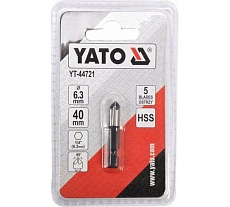 Зенкер конический 6.3 мм, HEX Yato YT-44721