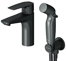 Смеситель для раковины Am.Pm Gem F90A03022 с гигиеническим душем, черный