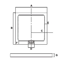 Поддон для душа RGW GWS-01 100x100 каменный