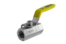 Шаровой кран Hy-Lok 110 серии из нержавеющей стали SS 316, NPT 1/4&quot; внутр. - NPT 1/4&quot; внутр., уплотнение peek, с желтой рукояткой BV-F-4N-PK-YH
