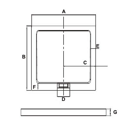 Поддон для душа RGW GWS-01 100x100 каменный