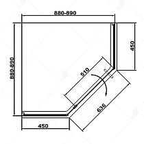 Душевой уголок RGW Stilvol SV-81-B 90x90 черный, прозрачное