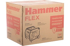 Бензоэлектростанция Hammer flex 5.5 кВт, 220 В, 50 Гц, бак 30 л, непрерывная работа 9 ч GN6000T