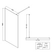 Душевая перегородка Niagara Nova NG-680-12BLACK 120x195 прозрачная с рисунком, профиль черный матовый