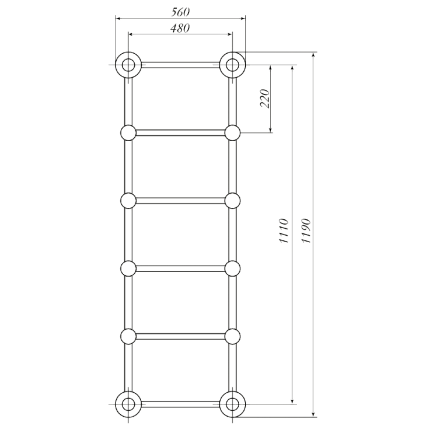 Полотенцесушитель электрический Migliore Colosseum 56x119 DX ML.CLS-EL.311.CR хром