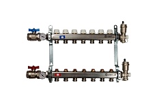Коллектор из нержавеющей стали в сборе без расходомеров STOUT 7 выходов SMS 0912 000007
