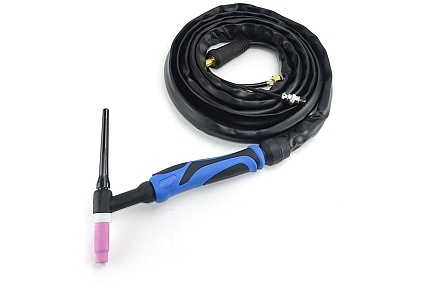 Горелка TIG WP 26 FX (4 м, M16x1.5, 2 pin, 35-50, воздушное охлаждение, AC160А/DC250A, 0.5-3.2 мм) Энаргит WP26FX-4-M16-2P-3550