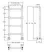 Полотенцесушитель водяной Margaroli Sereno 4824705CRN 54x80 хром