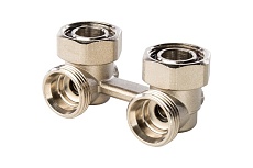 Блок кран Millennium двухтрубный, угловой 031920