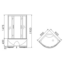 Душевой уголок Erlit Comfort ER0509T-C4