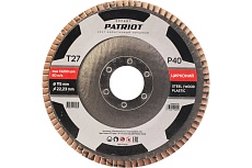 Круг лепестковый торцевой EXPERT 115x22.23 мм, P40, цирконий Patriot 819010021