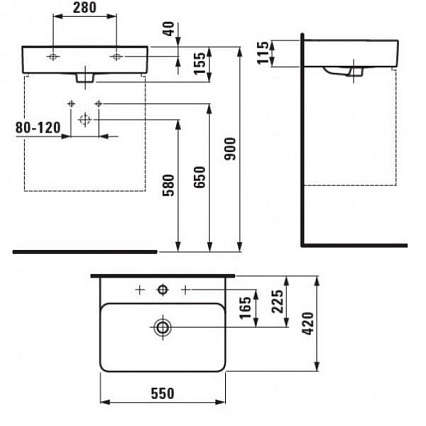 Раковина Laufen Val 55 см