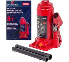 Домкрат бутылочный EVERFORCE 8т с клапаном (h min-200мм, h max-385мм, ход штока-125мм, ход винта-60мм) EF-T90804(52653)