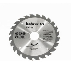 Диск пильный твердосплавный по дереву Мастер 165x20 мм, 24Т, быстрый рез Bohrer 38216524