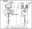 Передвижная цепная электрическая таль OCALIFT 3т, 9м, 03-01s, 380в OCA0301ST9m