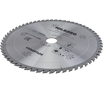 Диск пильный по дереву Industrial (450х50 мм; 60Т) Hilberg HW452