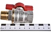 Шаровой кран Giacomini DADO 1/2, ВН, ручка-бабочка красная, никелированный R914 R914X023