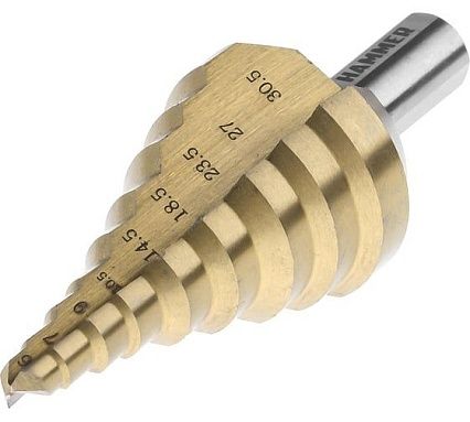 Сверло ступенчатое по металлу Flex 202-128 DR MT ST (6-30.5х80х10 мм; DIN338; HSS 4241) Hammer 62250