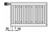 Радиатор Kermi FTV 12, 64400900, X2 Inside, R, RAL 9016 белый FTV120400901R2Z