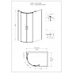 Душевой уголок Grossman Galaxy GR-4120R 120x80 асимметричный, правый