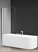 Шторка для ванны AQUAme AQM2851-9 90x140 прозрачное стекло, хром