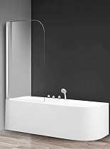 Шторка для ванны AQUAme AQM2851-9 90x140 прозрачное стекло, хром