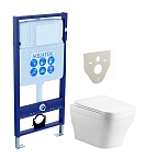 Подвесной унитаз SET Aquatek Амадео cm 2 в 1