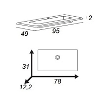 Мебель для ванной Cezares Stylus 95 см Bianco opaco