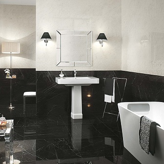 Керамогранит Fap Ceramiche Roma Diamond Nero Reale Brillante 80x80 см, fPXE