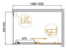 Душевой уголок Cezares MOLVENO-AH-11-150/90-C-Cr-IV 150x90 прозрачный