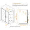 Душевой уголок RGW Classic CL-133B (CL-13B + Z-03B) 140x90 тонированное, черный 060913349-34
