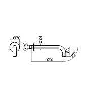 Излив для ванны Plumberia IXO SPT0060CR хром