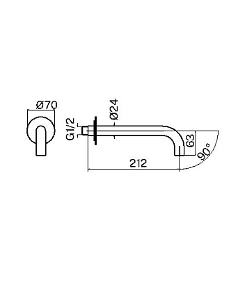 Излив для ванны Plumberia IXO SPT0060CR хром