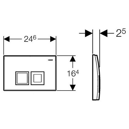 Кнопка смыва Geberit Delta50 115.135.21.1 хром (снято с производства)
