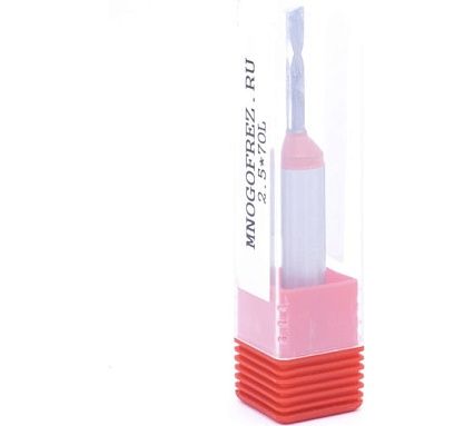 Сверло присадочное монолитное глухое KJ1-10202L (2.5х70 мм; хв-к 10 мм; левое вращение) МНОГОФРЕЗ 6656