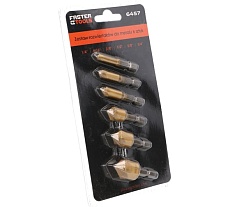 Набор зенкеров по металлу Faster Tools из 6 штук: 6-19 мм 6457