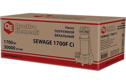 Фекальный насос Quattro Elementi Sewage 1700F Ci 910-188