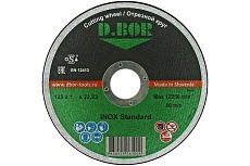 Диск отрезной по нержавеющей стали INOX Standard (125x1.0x22.23 мм; 20A60S-BF, F41) D.BOR F41-IS-125-10-22