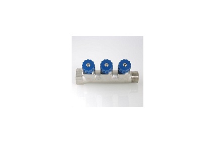 Комплект Valtec _16 VI7 Коллектор с регул. вентилями, 1x3 вых. 1/2 нар. VTc.560.N.0603 + Адаптер д/коллектора /конус-плоскость/ 1/2 VTc.701.N.04 VT.VI7.K16.5600603.701