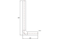 Отвод 90° из нержавеющей стали (15 мм; 100х600 мм) Valtec VTi.960.I.151060