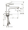 Смеситель для раковины Hansgrohe Metropol 100 74502000