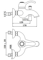 Смеситель для ванны Paffoni Flavia FA022BR бронза